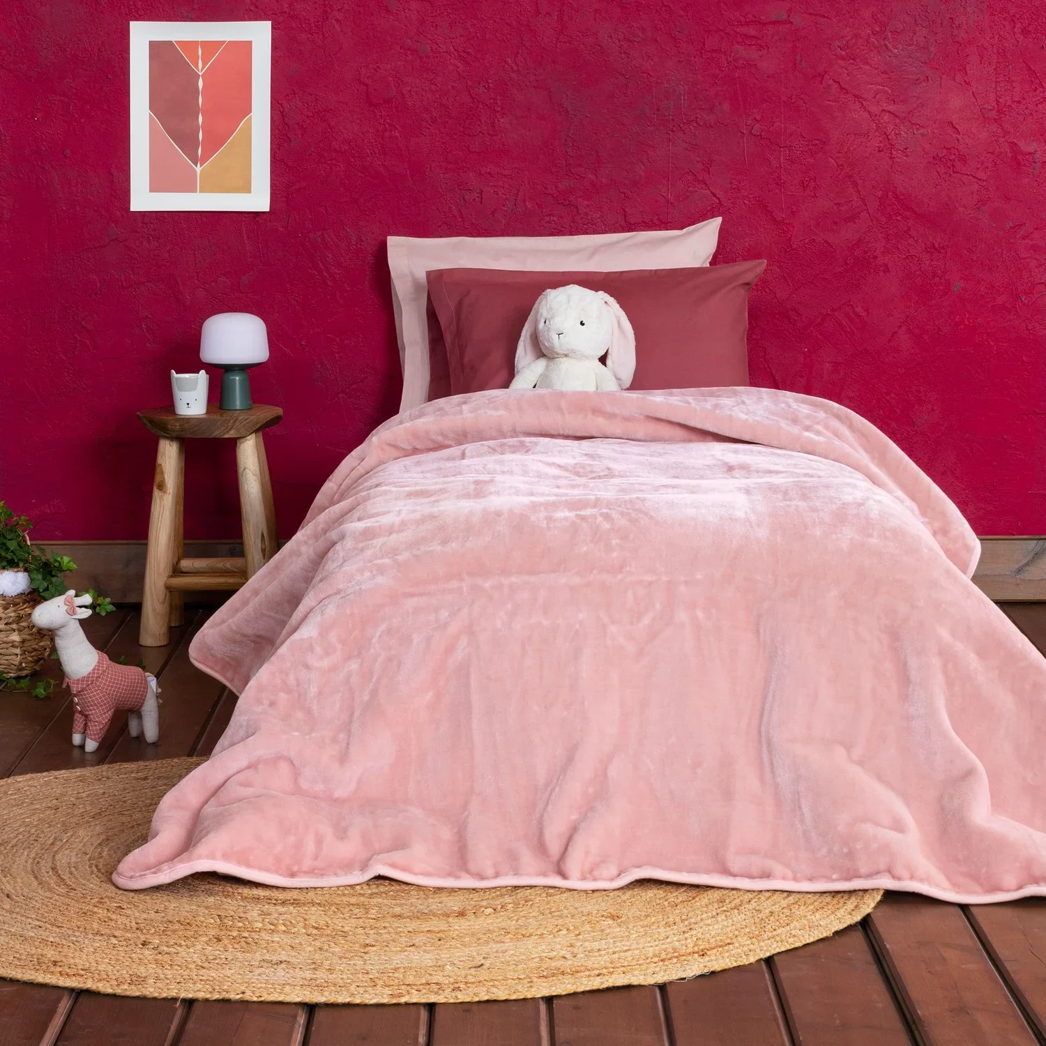 NIMA HOME Κουβέρτα Μονή Coperta -Powder Pink