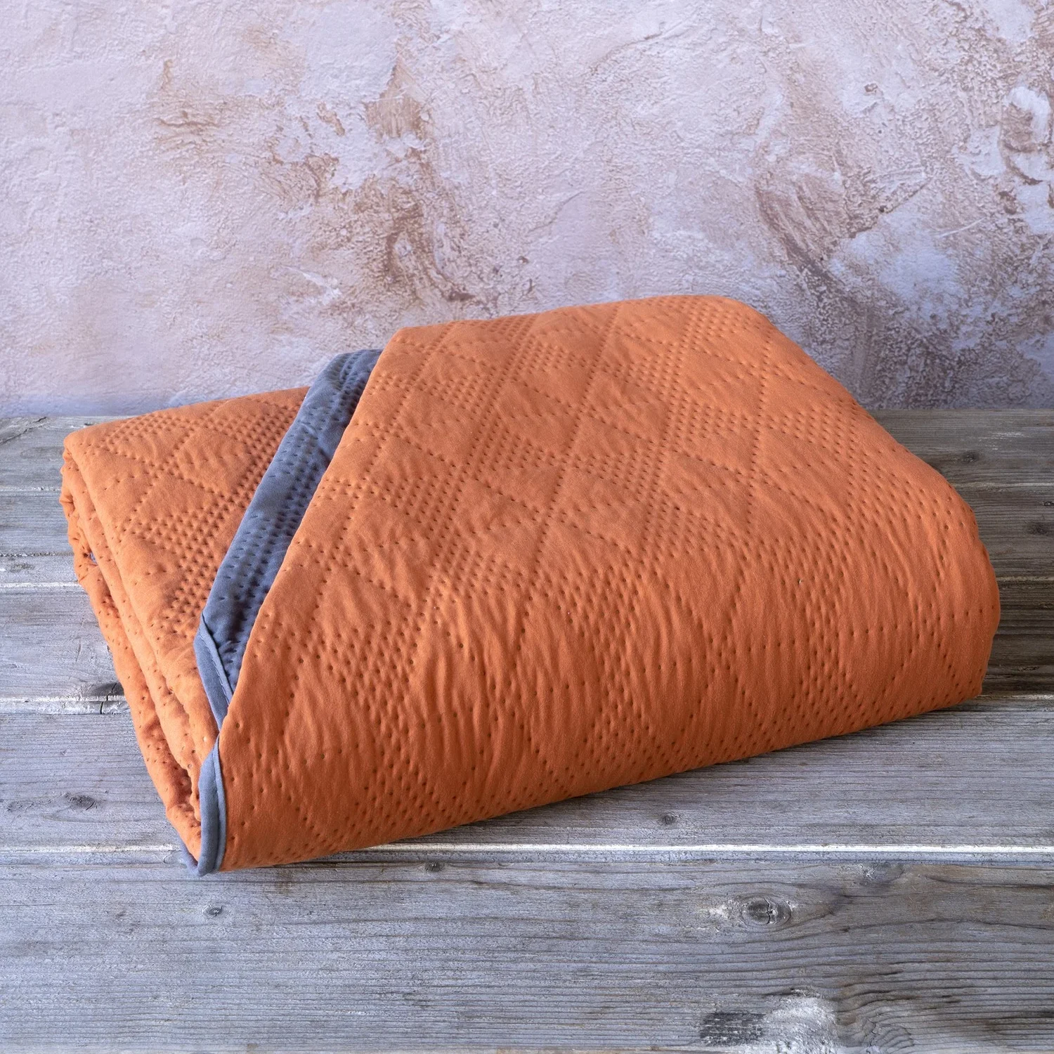 NIMA HOME Κουβερλί Armon-Deep Orange/Dark Gray