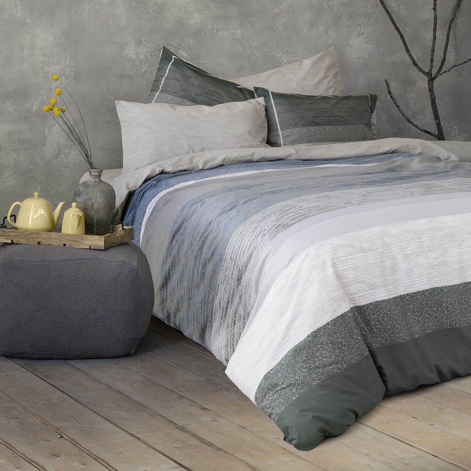 NIMA HOME Σετ Σεντόνια Wales Blue